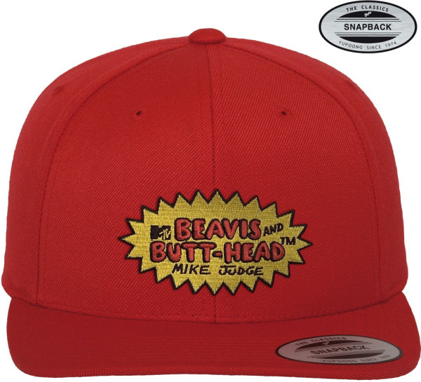Beavis and Butt-Head Premium Snapback Cap Red