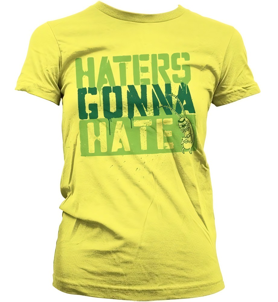SpongeBob SquarePants Haters Gonna Hate Girly T-Shirt Damen Gelb - Damen