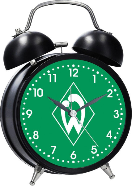 SV Werder Bremen Doppelglocken-Wecker Sound Fußball Grün/Schwarz
