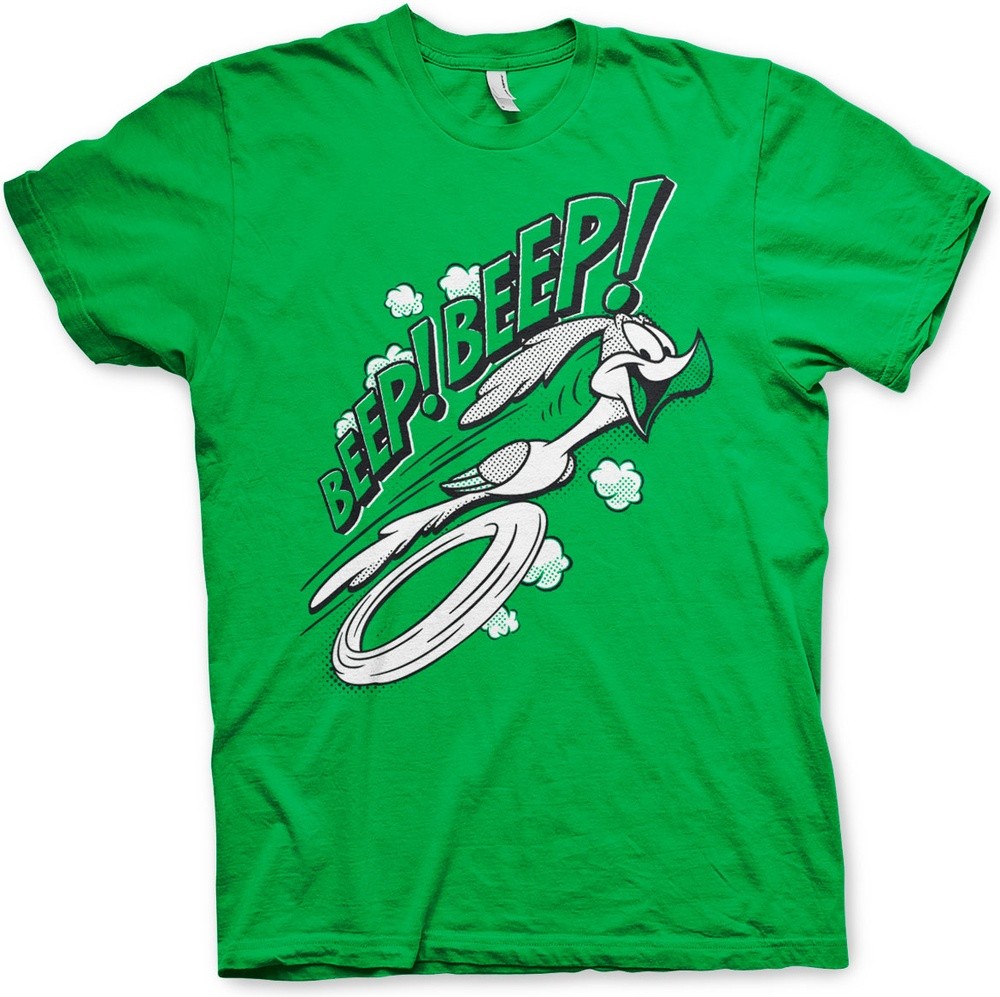 Looney Tunes BEEP BEEP T-Shirt Grün - Herren / Unisex