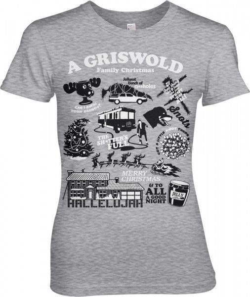 National Lampoon's Christmas Vacation Icons Girly Tee Damen T-Shirt Heather-Grey
