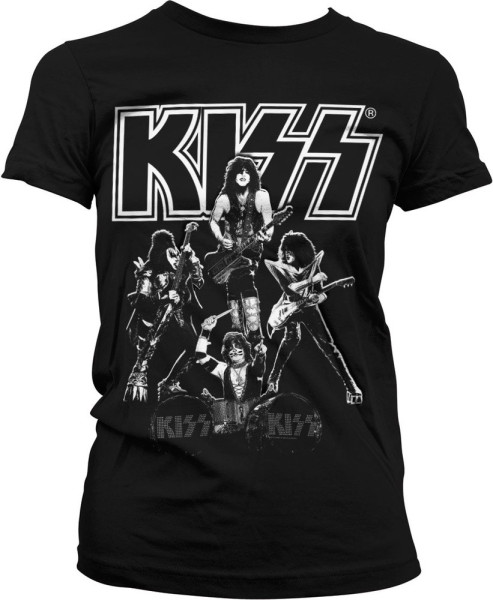 Kiss Hottest Show On Earth Girly Tee Damen T-Shirt Black