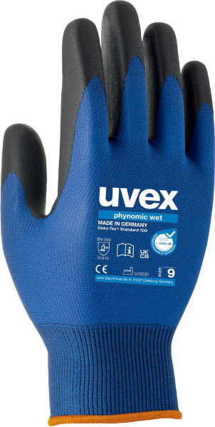 Uvex Schutzhandschuhe Phynomic Wet 60060 (60060) 10 Paar