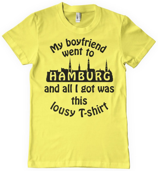 Hybris My Boyfriend Went To Hamburg T-Shirt Yellow