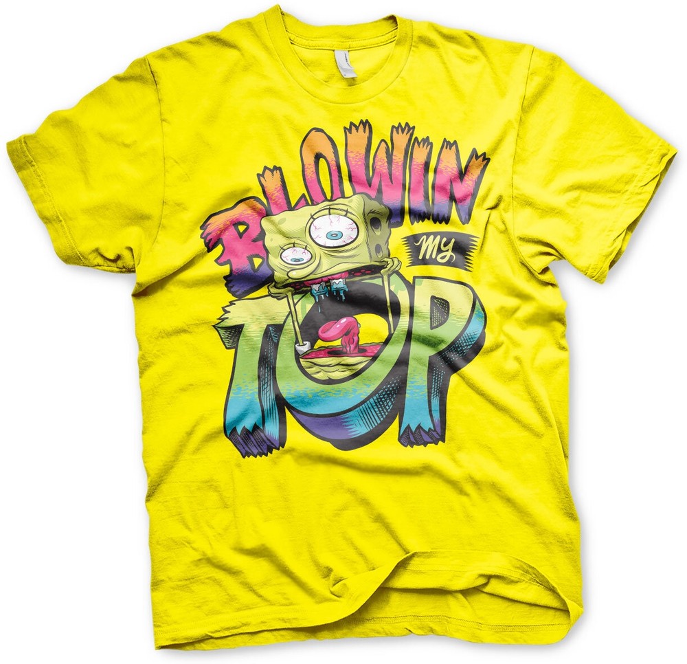 Spongebob Blowin My Top T-Shirt Gelb - Herren / Unisex