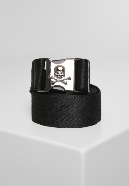 Urban Classics Belt Skull Buckle Belt Black
