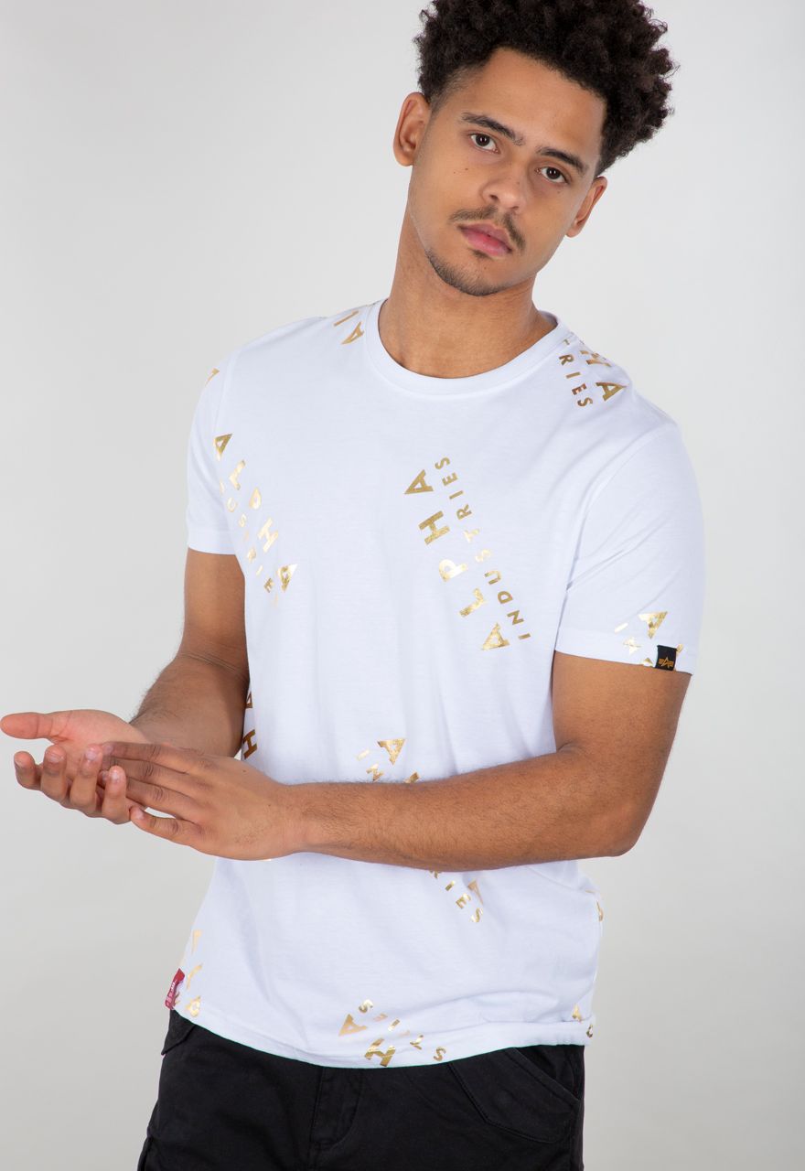 送料込★ALPHA INDUSTRIES★Tシャツ Label Foil 116501fp-590-alpha-industries-