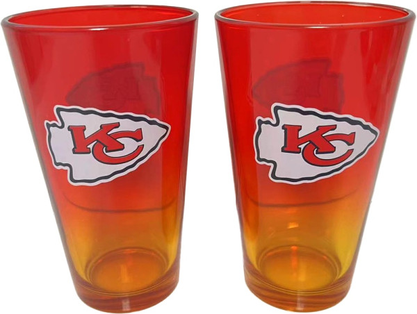 Kansas City Chiefs Pint Glass Set 3023441-16 oz./475 ml