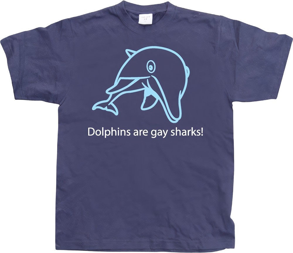 Hybris Dolphins Are Gay Sharks! Blau - Herren / Unisex