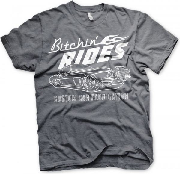 Bitchin' Rides Custom Car Fabrication T-Shirt Dark-Heather