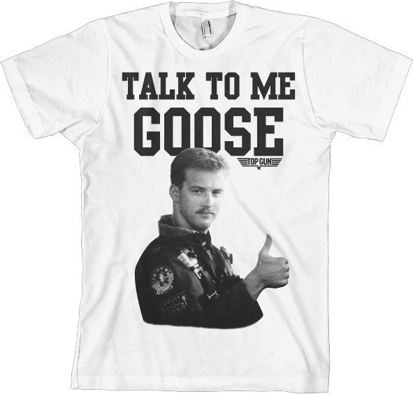 Top Gun Talk To Me Goose T-Shirt White
