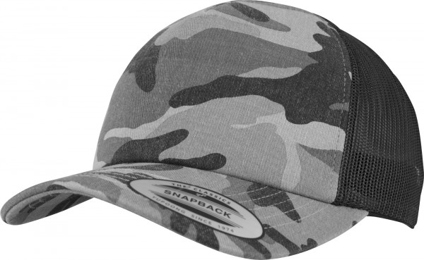 YUPOONG Inc. Cap Camo Trucker Cap in Darkcamo-Black