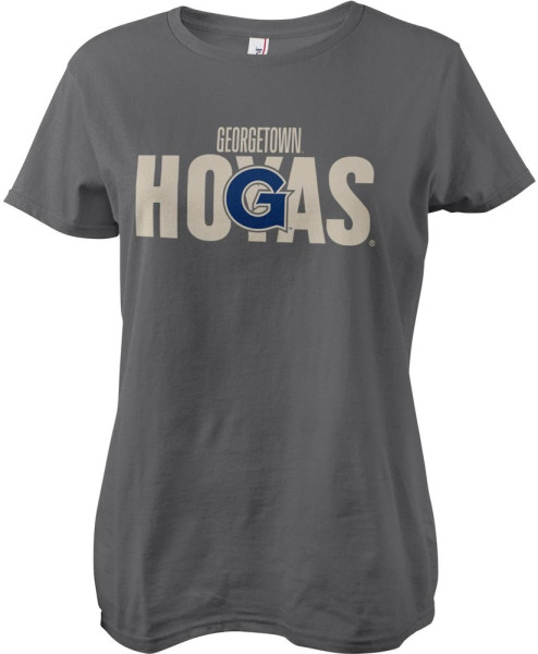University Of Georgetown Hoyas Girly Tee Damen T-Shirt Dark-Grey
