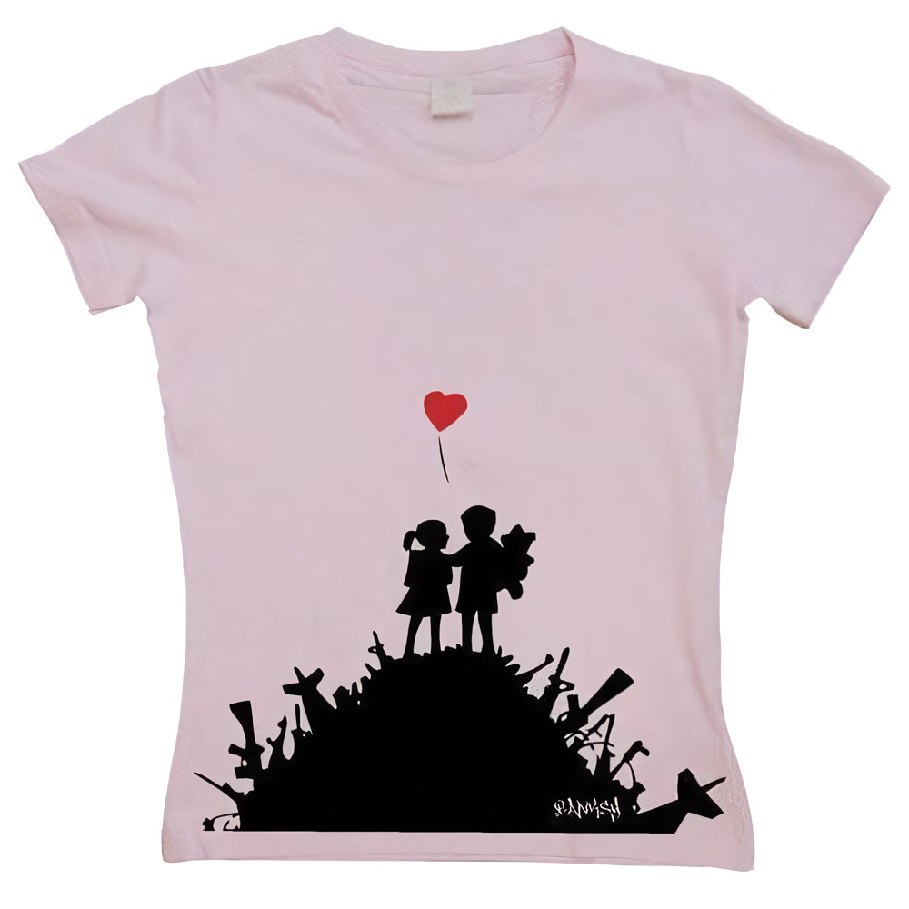 Banksy Damen Finally Girly T-Shirt SH-5-15093-H11-8 - Damen