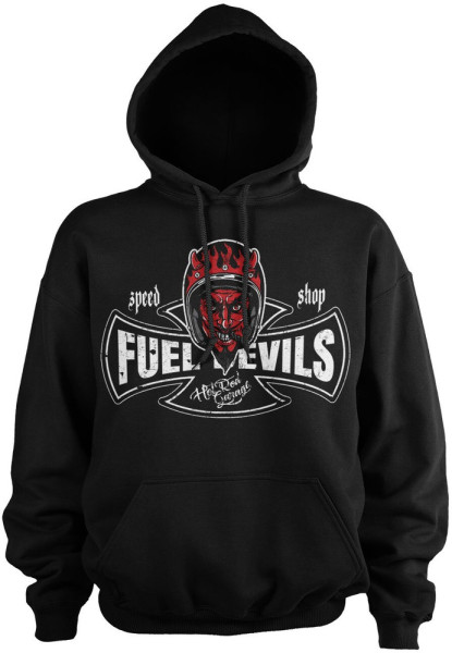 Fuel Devils Smiling Devil Speed Shop Hoodie Black