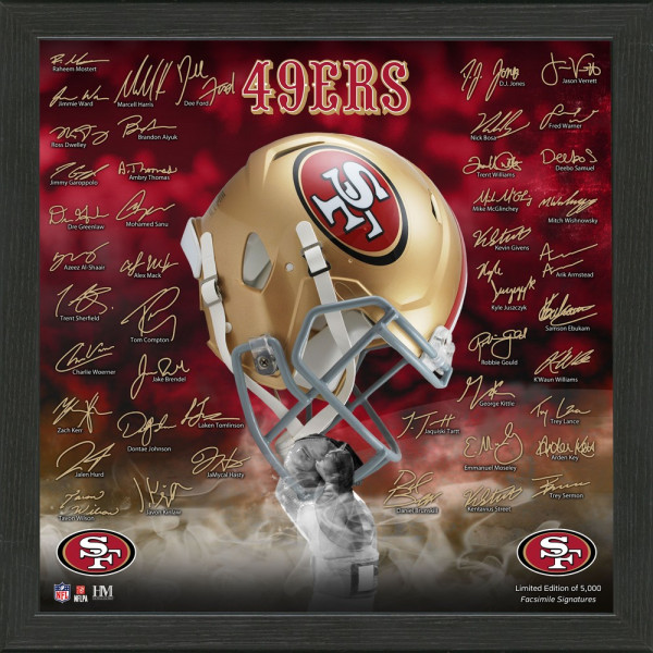 San Francisco 49ers Signature Helmet American Football NFL Gold/Rot