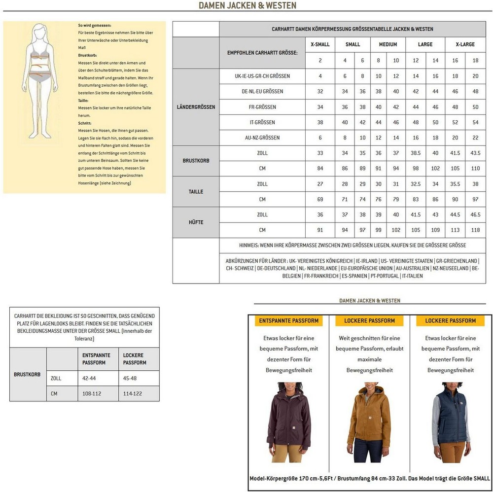Carhartt Damen Jacke Loose Fit Weathered Duck Coat Black Jackets Coats Women s Clothing Workwear kustom kult