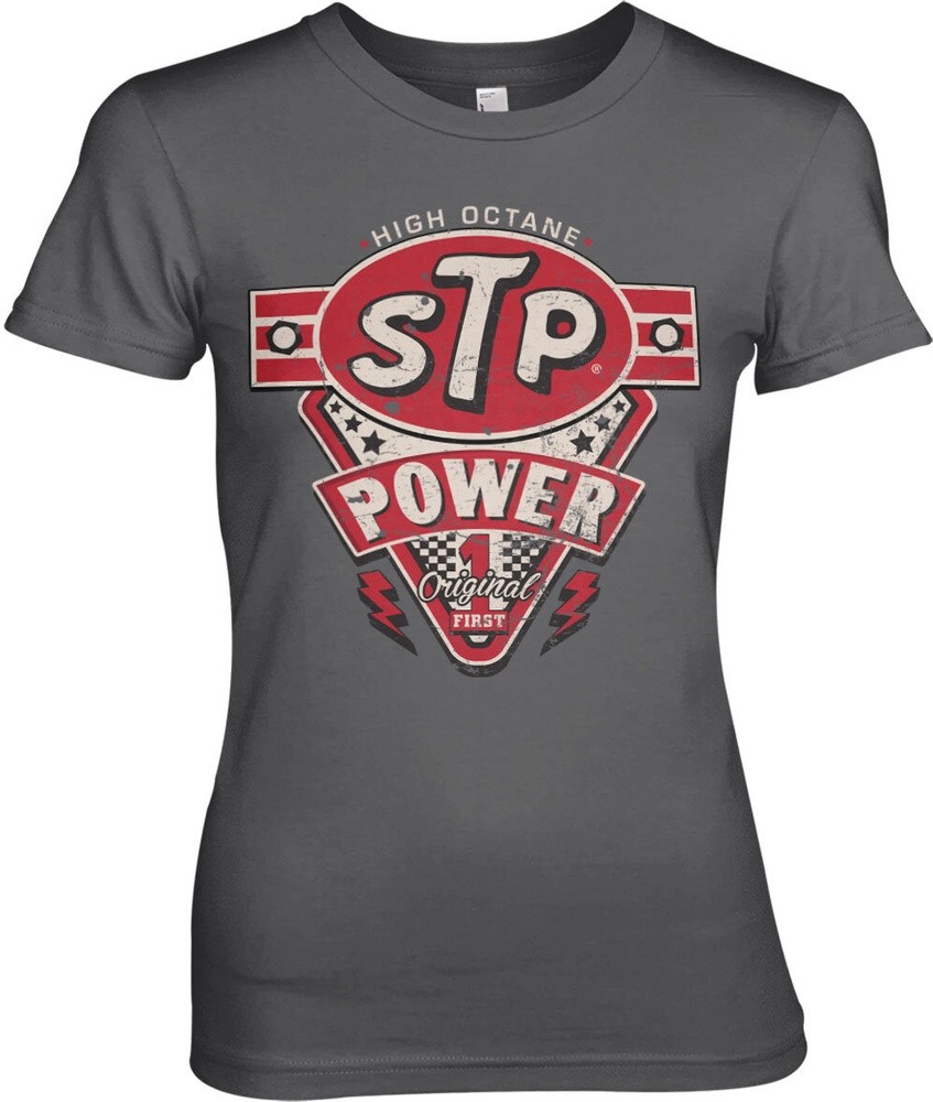 STP Power Girly Tee Damen T-Shirt Dark-Grau - Damen