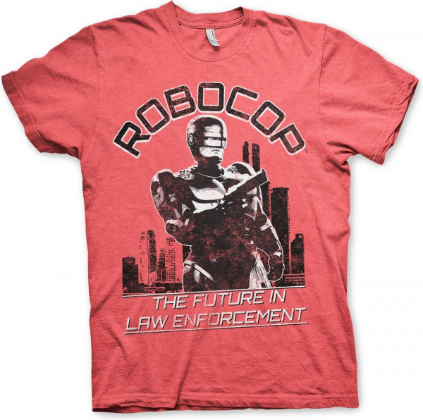 Robocop The Future In Law Emforcement T-Shirt Red-Heather