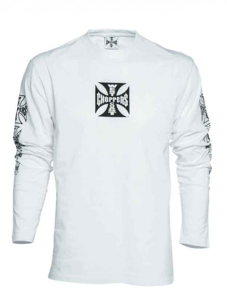WCC West Coast Choppers Longsleeve Original Cross White