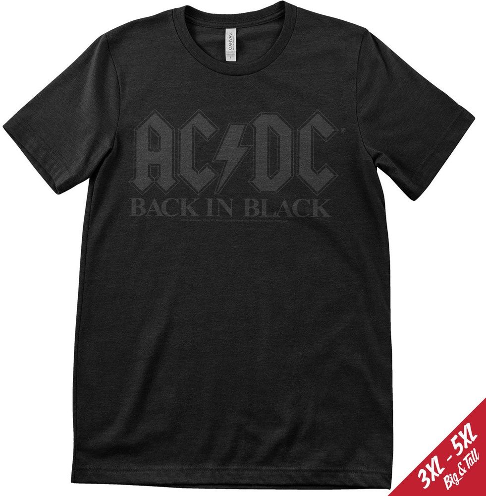 AC/DC Back In Schwarz T-Shirt PS-1-ACDC004-H91-9 - Herren / Unisex