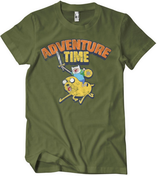 Adventure Time Washed T-Shirt Olive