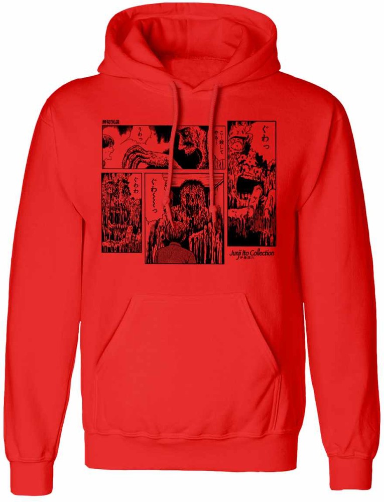 Junji-Ito - Melting (Unisex Rot Pullover Hoodie) Hoodie - Herren / Unisex