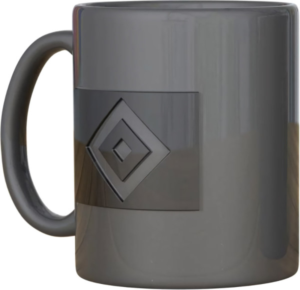 Hamburger SV HSV Tasse Relief Fußball Silber