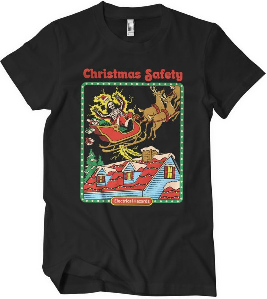 Steven Rhodes Christmas Safety T-Shirt Black