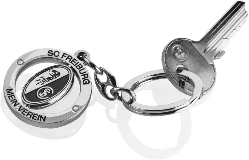 SC Freiburg SCF Schlüsselanhänger Spinner Wappen Fussball Rot - Herren / Unisex