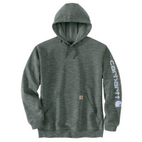 Carhartt Sleeve Logo Hooded Sweatshirt Elm Space Dye