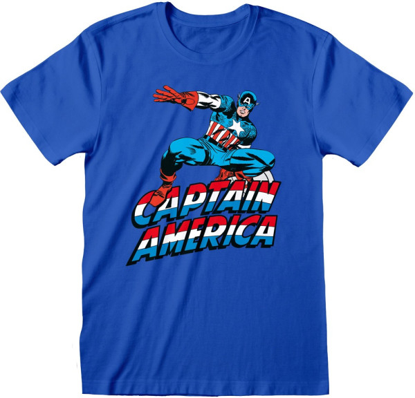 Marvel Comics - Captain America T-Shirt Blue
