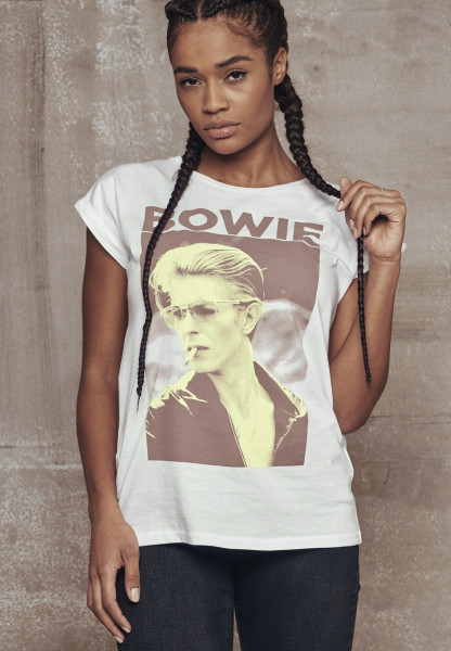 Mister Tee Female Shirt Ladies David Bowie Tee White