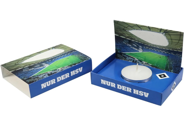 Hamburger SV HSV Grußkerze Fußball Weiß