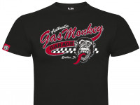 Gas Monkey Garage T-Shirt Red Vintage Athletic Logo Black