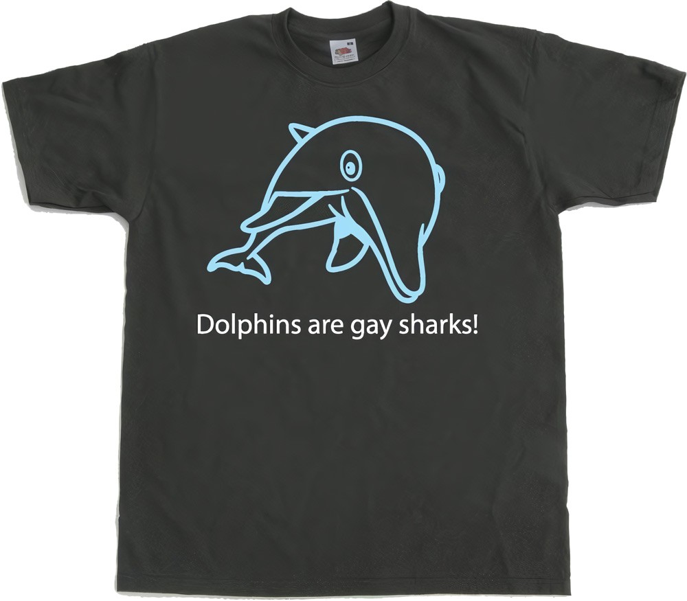 Hybris Dolphins Are Gay Sharks! Dark-Grau - Herren / Unisex