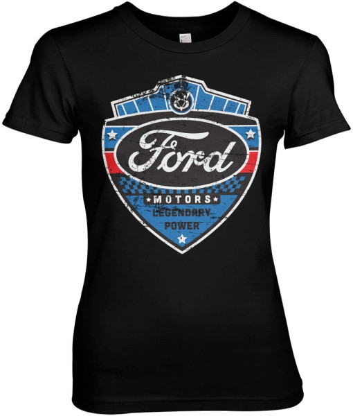 Ford Legendary Power Girly Tee Damen T-Shirt Black