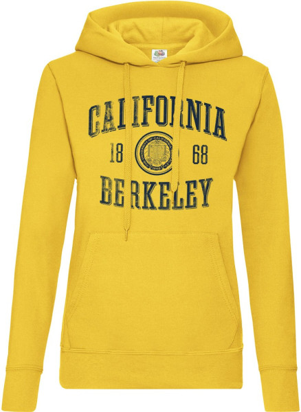 Berkeley University of California Washed Seal Girls Hoodie Damen Yellow