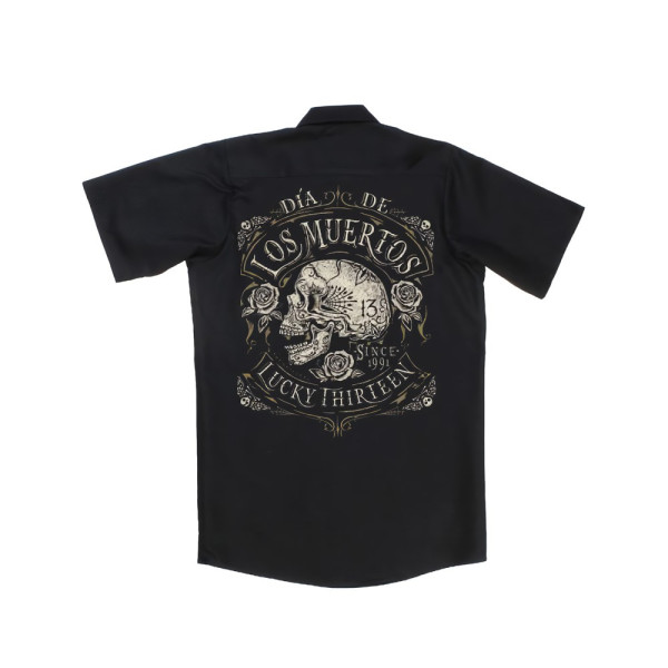 Lucky 13 Workshirt Los Muertos Black