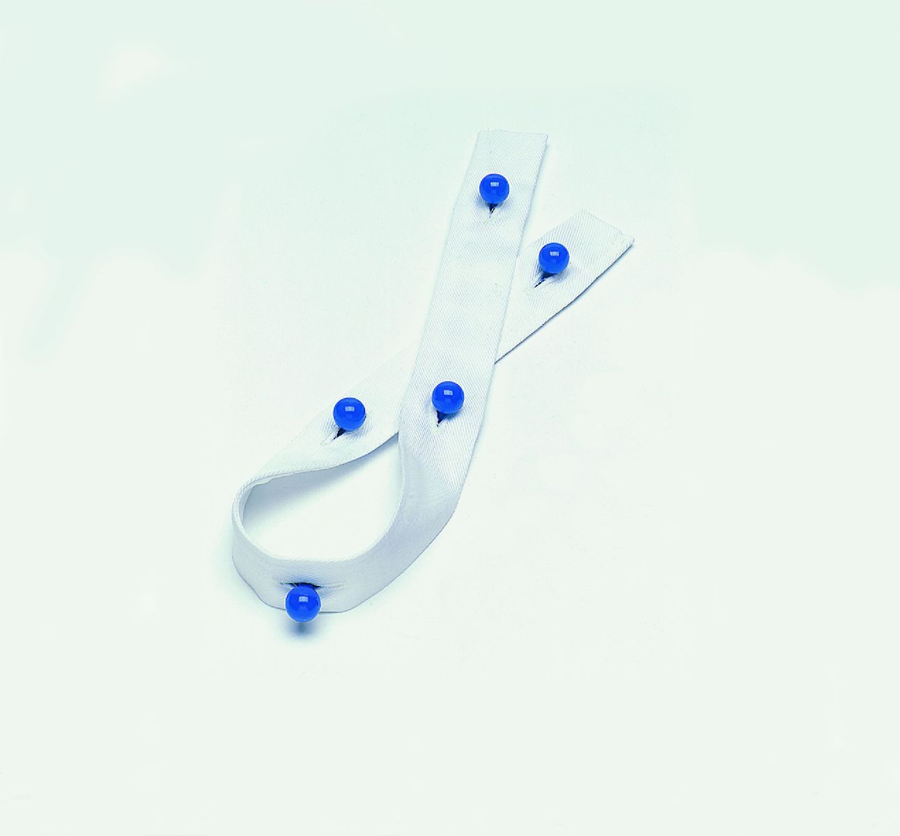 Leiber 6-Loch Knopfleisten, 10 Stück 02/4166/01 Weiß - Herren / Unisex