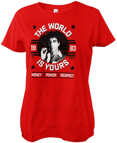 Scarface The World Is Yours Girly Tee Damen T-Shirt Red