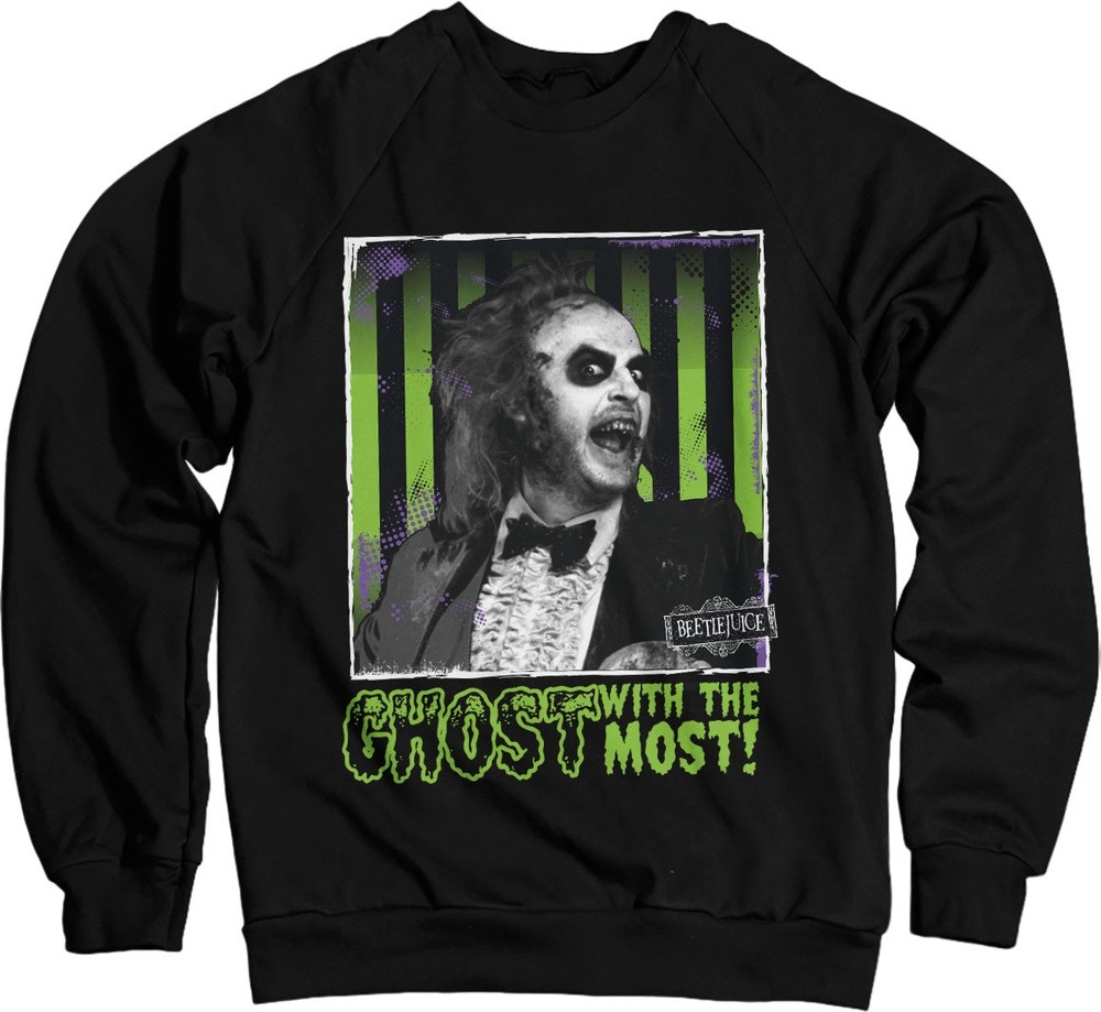 Beetlejuice Ghost With The Most Sweatshirt Schwarz - Herren / Unisex