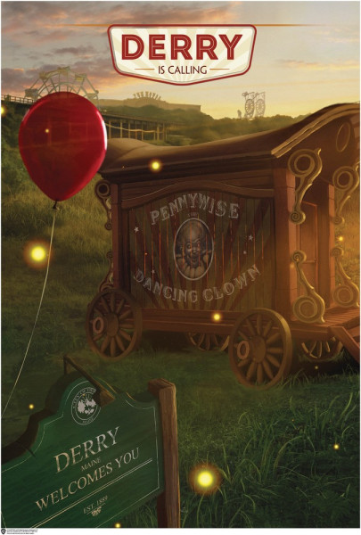 IT Derry Welcomes You Poster Multicolor