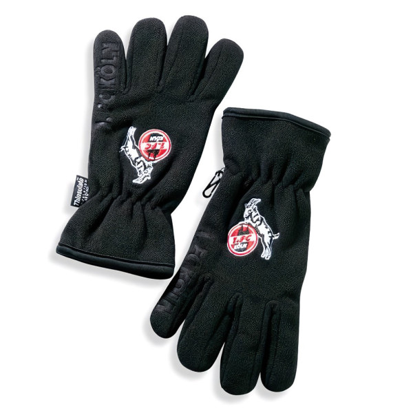 1. FC Köln Fleece-Handschuhe Fussball Schwarz