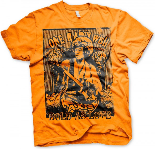Jimi Hendrix Bold As Love T-Shirt Orange