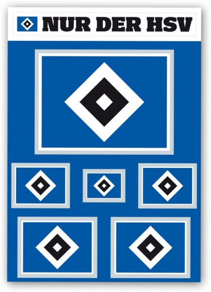 Hamburger SV HSV Aufkleber-Set 'Raute'