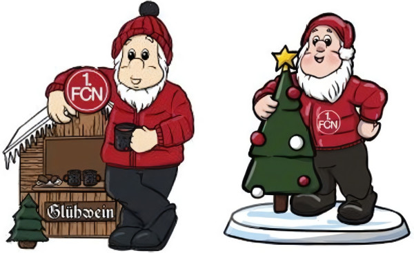 1. FC Nürnberg Weihnachtsfiguren Mini 2er Set 2023362