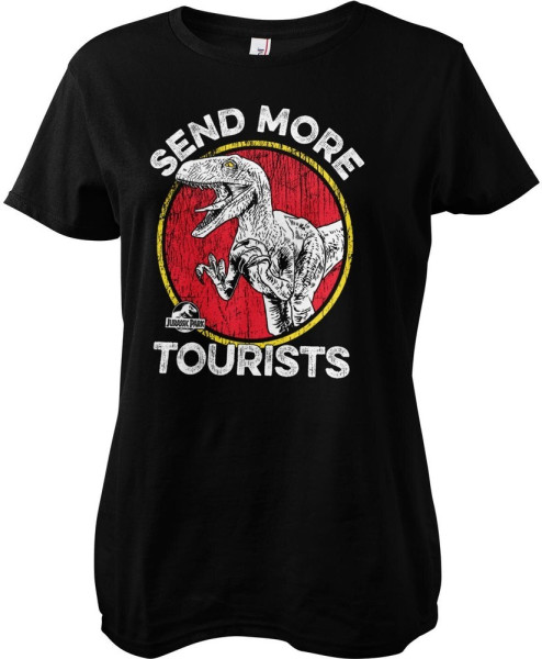 Jurassic Park - Send More Tourists Girly Tee Damen T-Shirt Black