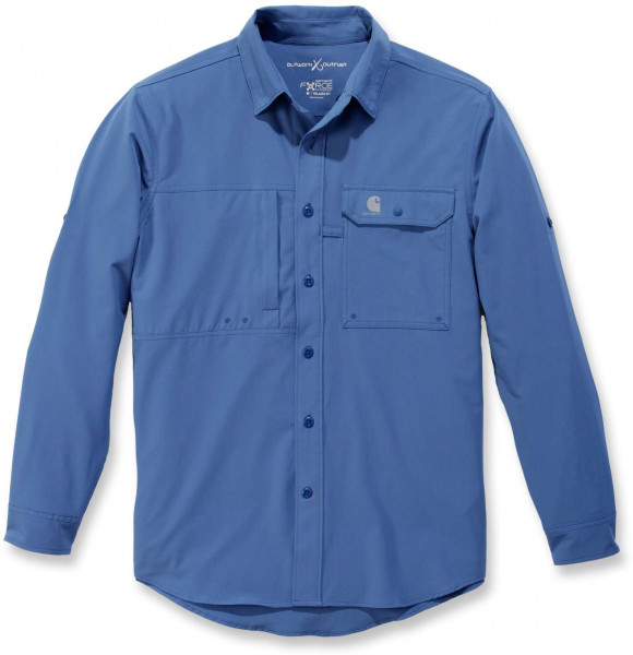 Carhartt Herren Shirt Force Extremes Angler Shirt L/S Inf. Blue Heather