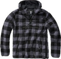 Brandit Herren Sweatshirt Teddyfleece Worker Pullover Black/Grey